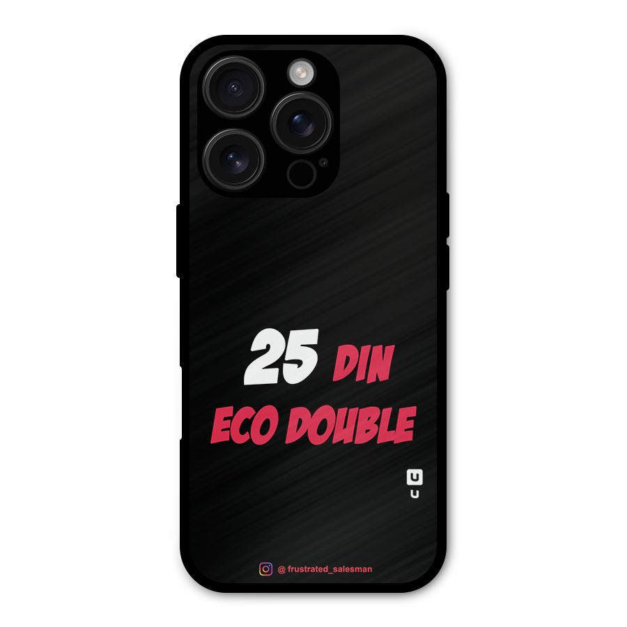 25 Din Eco Double Black Shockproof Hybrid Protection (Metal + TPU) Back Case Cover