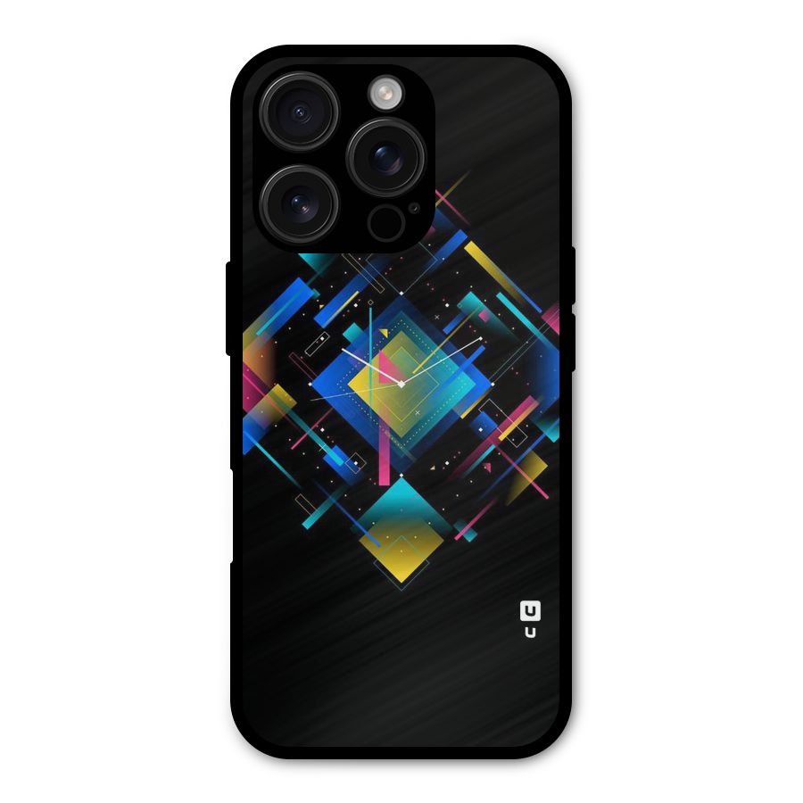 Abstract Clock Shockproof Hybrid Protection (Metal + TPU) Back Case Cover