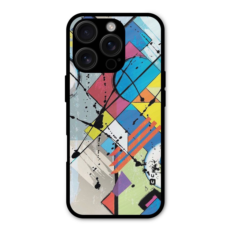Abstract Paint Shape Shockproof Hybrid Protection (Metal + TPU) Back Case Cover