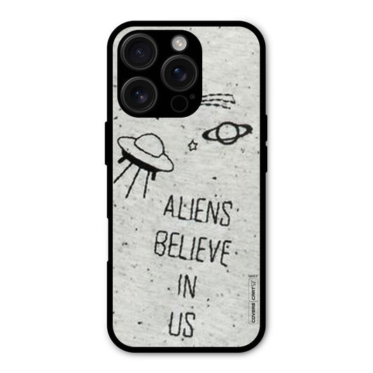 Aliens Believe In Us Shockproof Hybrid Protection (Metal + TPU) Back Case Cover