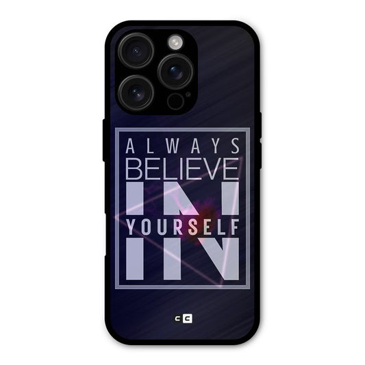 Always Believe in Yourself Shockproof Hybrid Protection (Metal + TPU) Back Case Cover