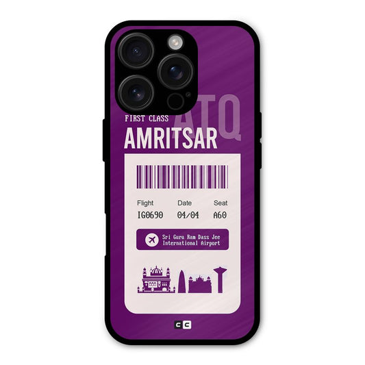 Amritsar Boarding Pass Shockproof Hybrid Protection (Metal + TPU) Back Case Cover