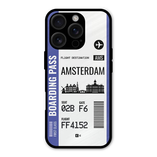 Amsterdam Boarding Pass Shockproof Hybrid Protection (Metal + TPU) Back Case Cover
