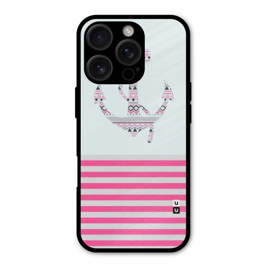 Anchor Design Stripes Shockproof Hybrid Protection (Metal + TPU) Back Case Cover