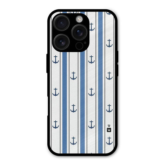 Anchor Stripe Lines Shockproof Hybrid Protection (Metal + TPU) Back Case Cover