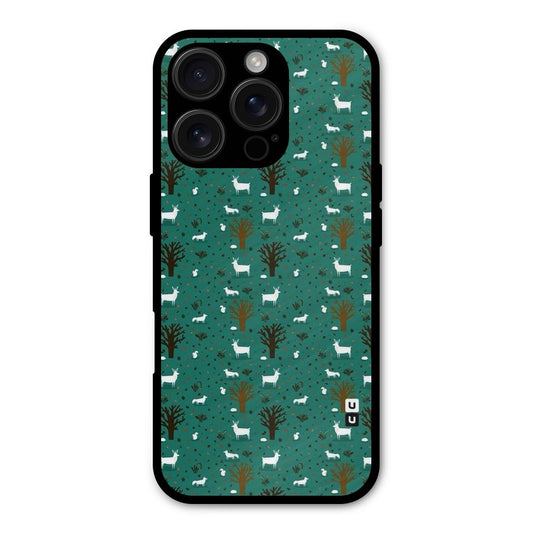 Animal Grass Pattern Shockproof Hybrid Protection (Metal + TPU) Back Case Cover