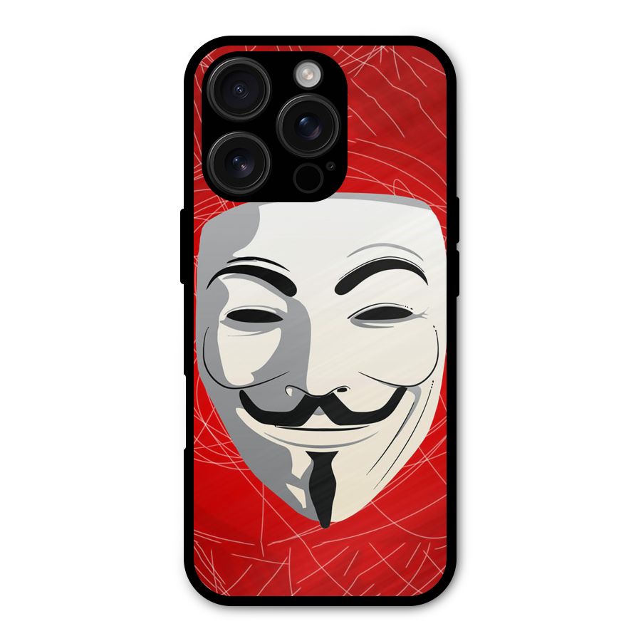 Anonymous Mask Abstract Shockproof Hybrid Protection (Metal + TPU) Back Case Cover