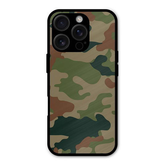 Army Camouflage Shockproof Hybrid Protection (Metal + TPU) Back Case Cover