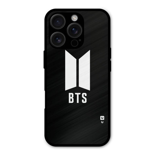 BTS Logo Black Shockproof Hybrid Protection (Metal + TPU) Back Case Cover