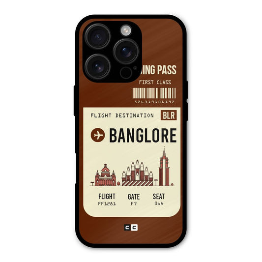 Banglore Boarding Pass Shockproof Hybrid Protection (Metal + TPU) Back Case Cover