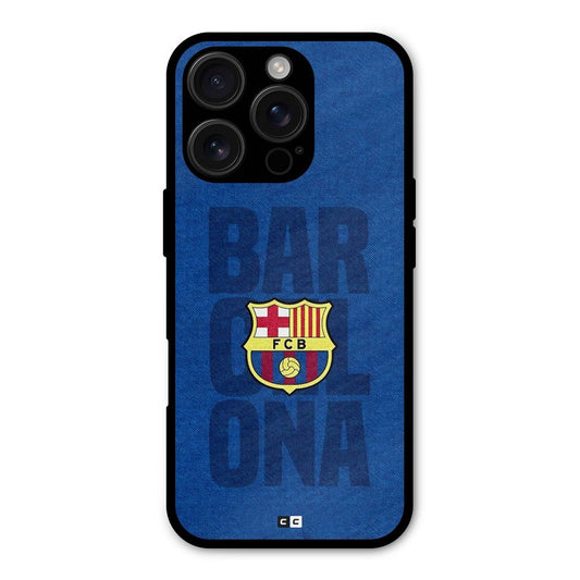 Barcelona Typography Shockproof Hybrid Protection (Metal + TPU) Back Case Cover