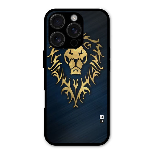 Beautiful Golden Lion Design Shockproof Hybrid Protection (Metal + TPU) Back Case Cover