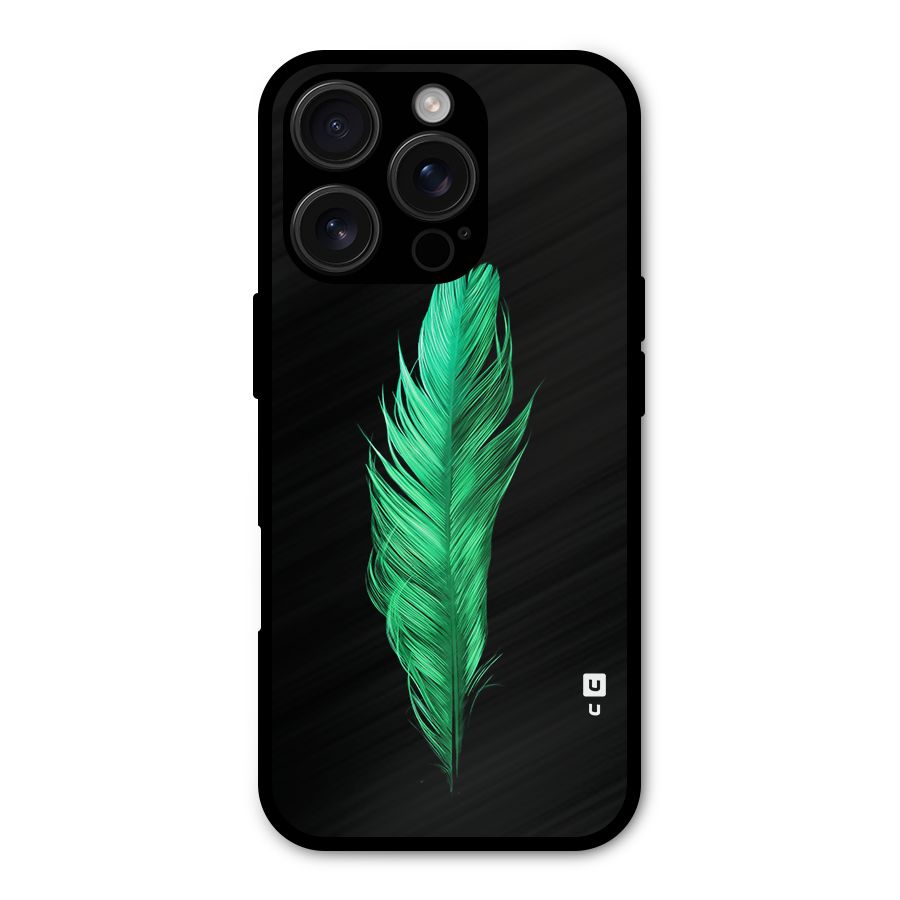 Beautiful Green Feather Shockproof Hybrid Protection (Metal + TPU) Back Case Cover