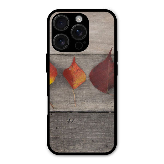 Beautiful Wood Leafs Shockproof Hybrid Protection (Metal + TPU) Back Case Cover