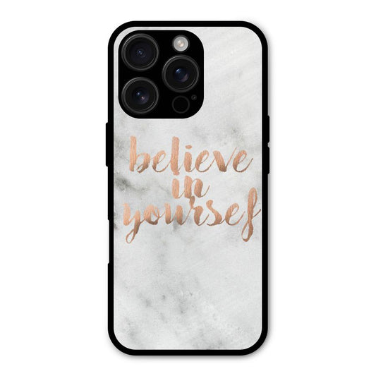 Believe in Yourself Shockproof Hybrid Protection (Metal + TPU) Back Case Cover