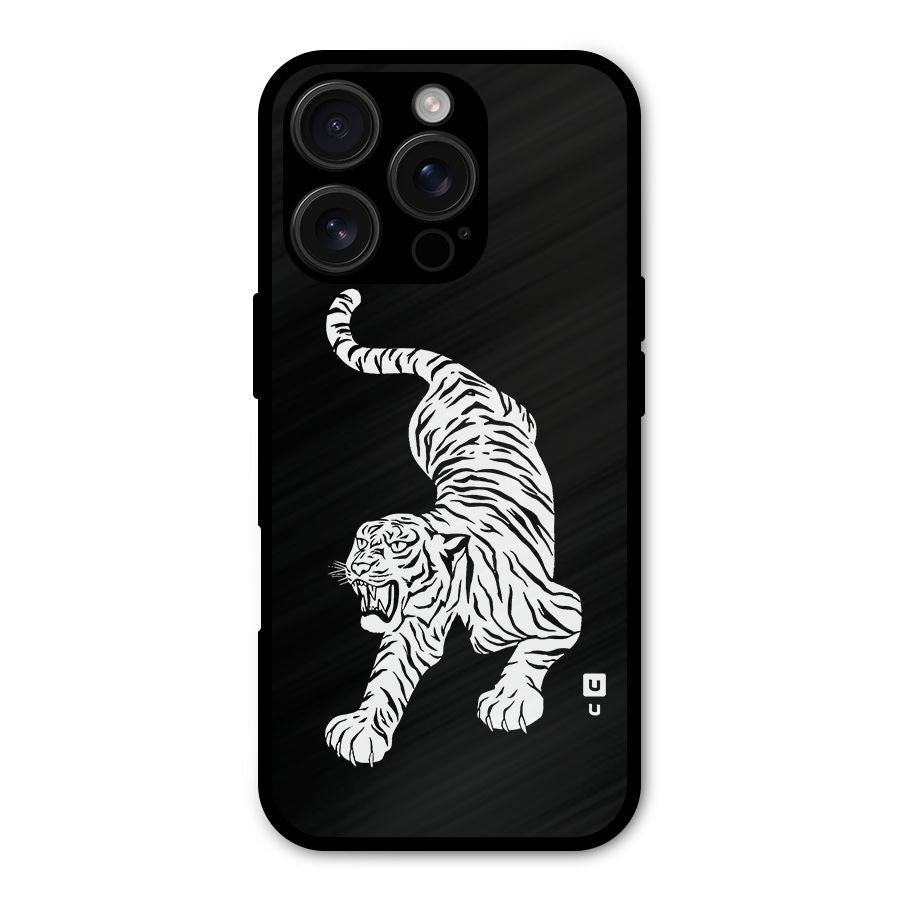 Bengal Tiger Stencil Art Shockproof Hybrid Protection (Metal + TPU) Back Case Cover