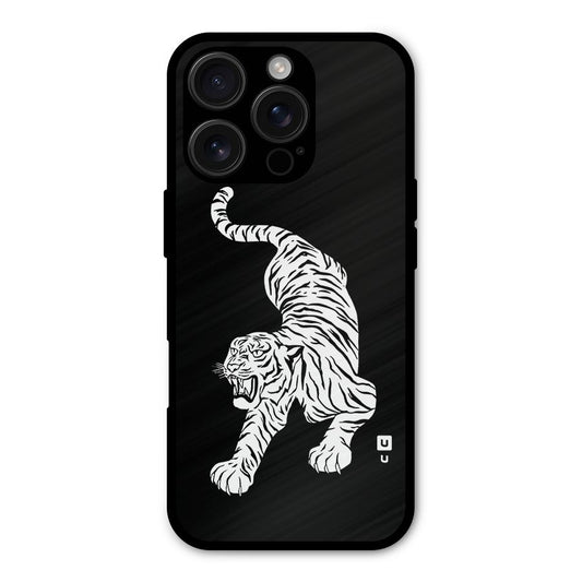 Bengal Tiger Stencil Art Shockproof Hybrid Protection (Metal + TPU) Back Case Cover