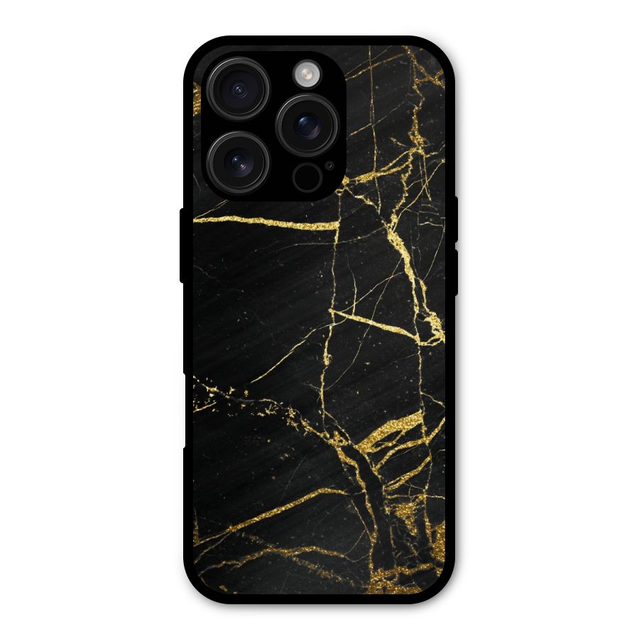 Black And Gold Design Shockproof Hybrid Protection (Metal + TPU) Back Case Cover