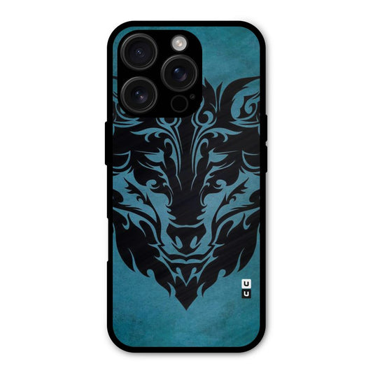 Black Artistic Wolf Shockproof Hybrid Protection (Metal + TPU) Back Case Cover