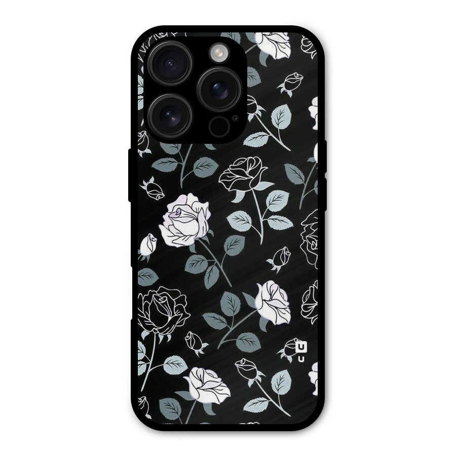 Black Artsy Bloom Shockproof Hybrid Protection (Metal + TPU) Back Case Cover