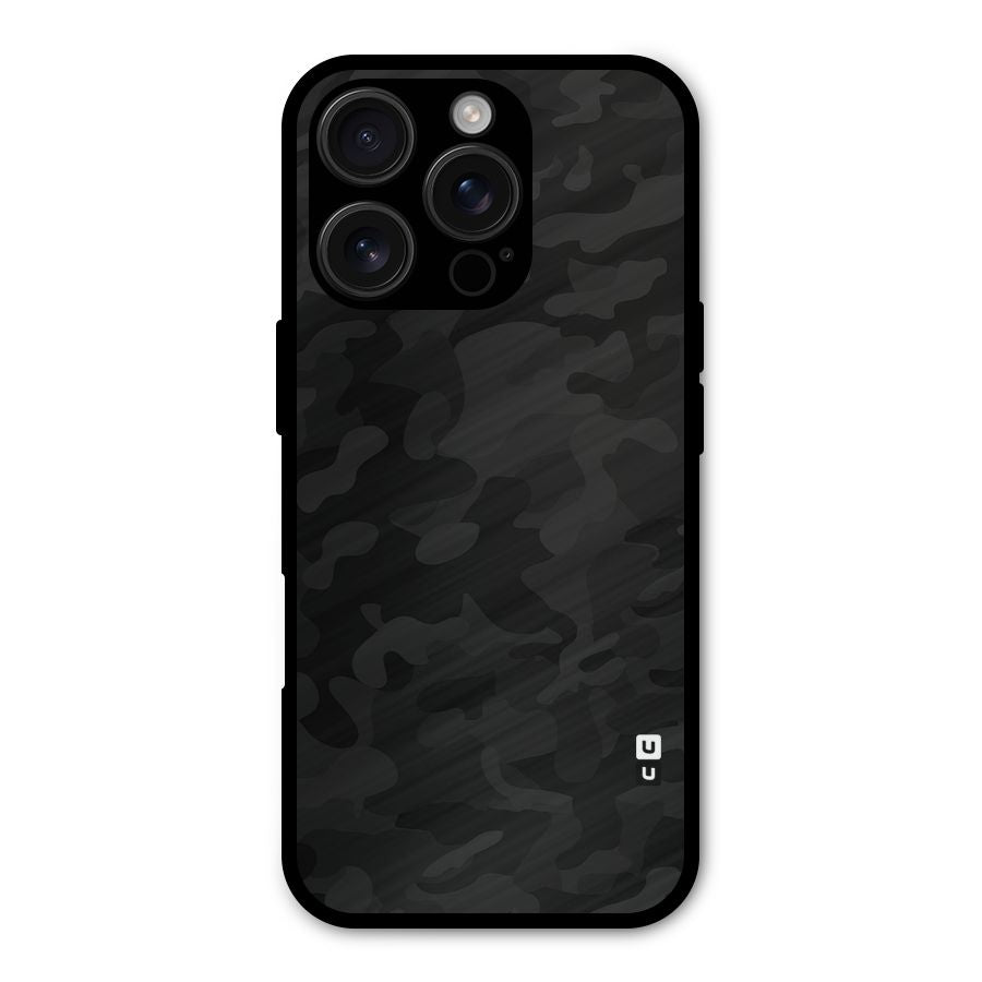 Black Camouflage Shockproof Hybrid Protection (Metal + TPU) Back Case Cover