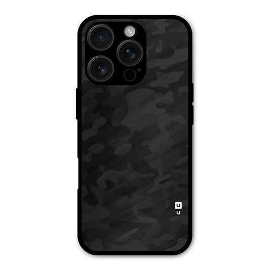 Black Camouflage Shockproof Hybrid Protection (Metal + TPU) Back Case Cover