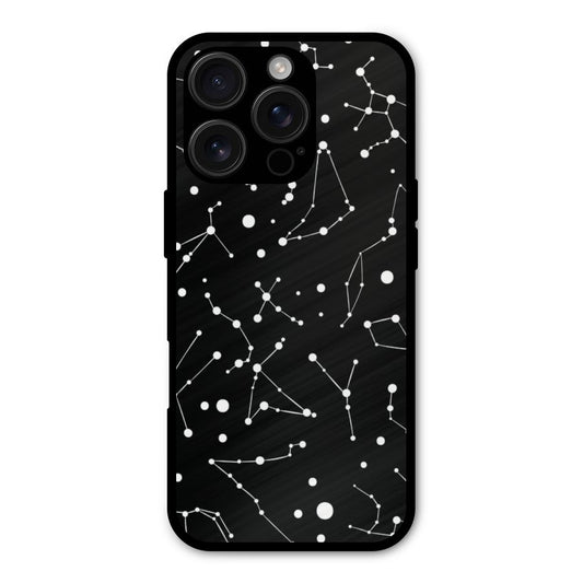 Black Constellation Pattern Shockproof Hybrid Protection (Metal + TPU) Back Case Cover