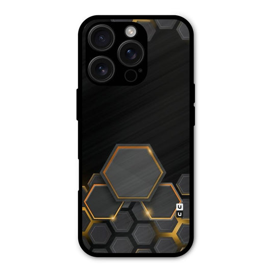Black Gold Hexa Shockproof Hybrid Protection (Metal + TPU) Back Case Cover