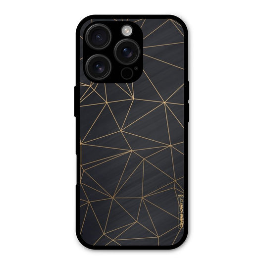 Black Golden Lines Shockproof Hybrid Protection (Metal + TPU) Back Case Cover