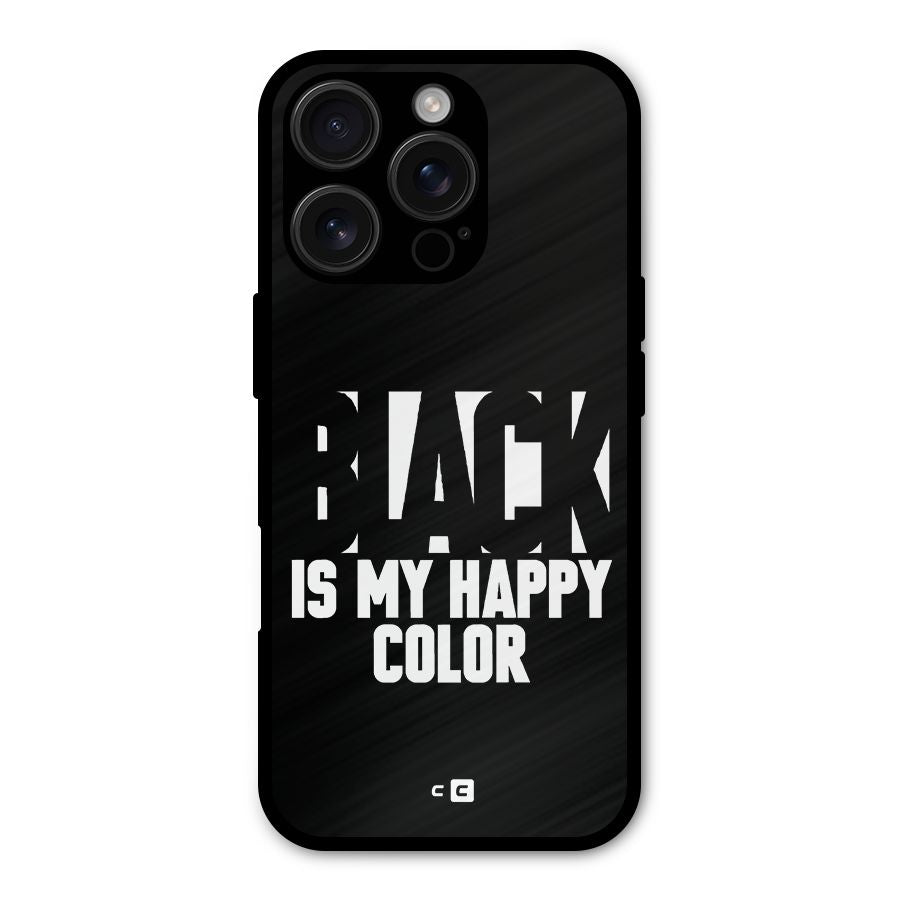 Black My Happy Color Shockproof Hybrid Protection (Metal + TPU) Back Case Cover