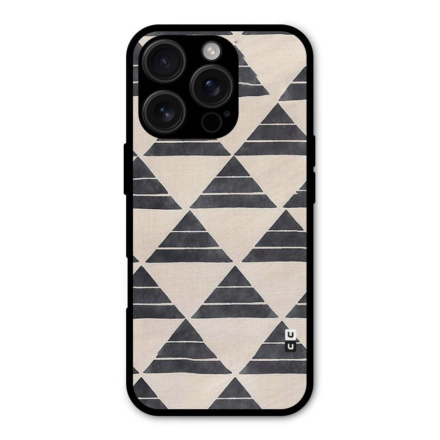 Black Slant Triangles Shockproof Hybrid Protection (Metal + TPU) Back Case Cover