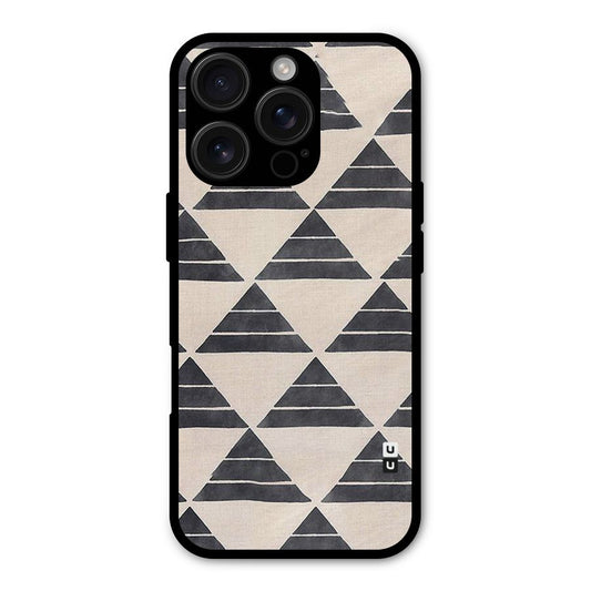 Black Slant Triangles Shockproof Hybrid Protection (Metal + TPU) Back Case Cover