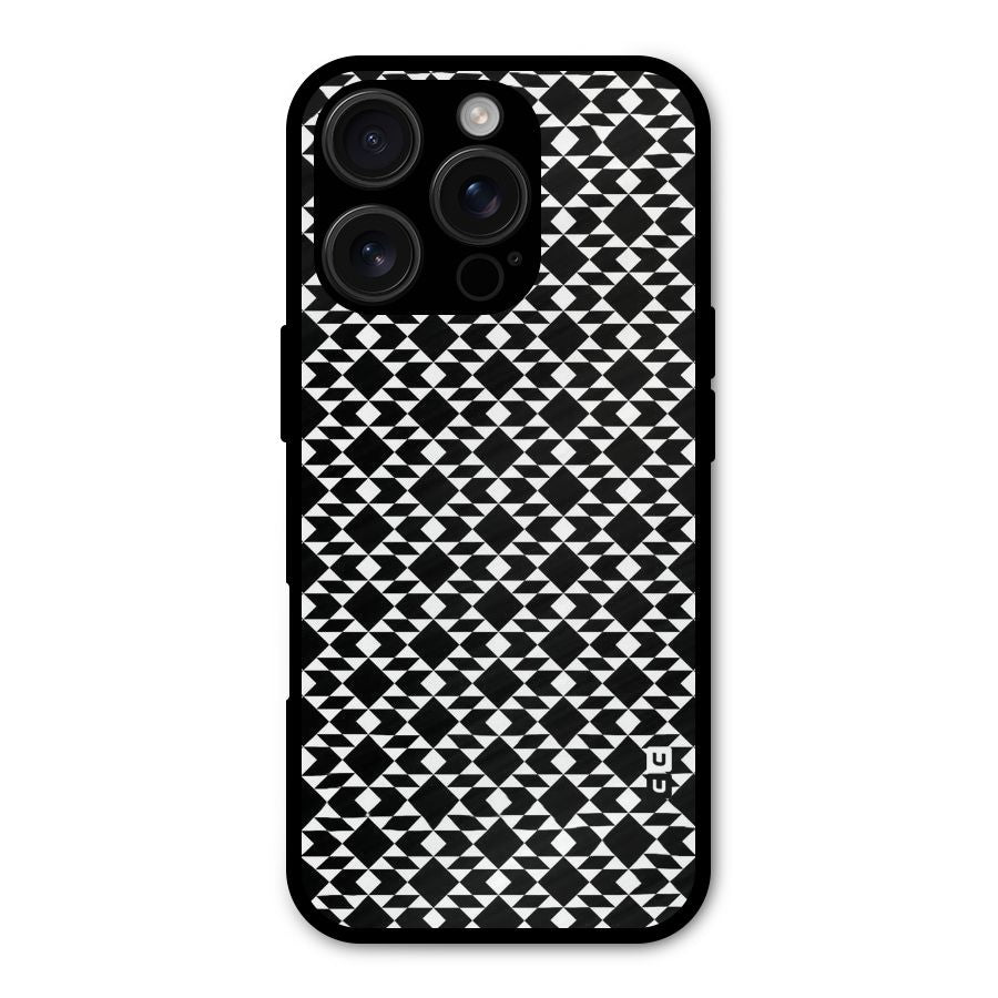Black White Diamond Abstract Shockproof Hybrid Protection (Metal + TPU) Back Case Cover