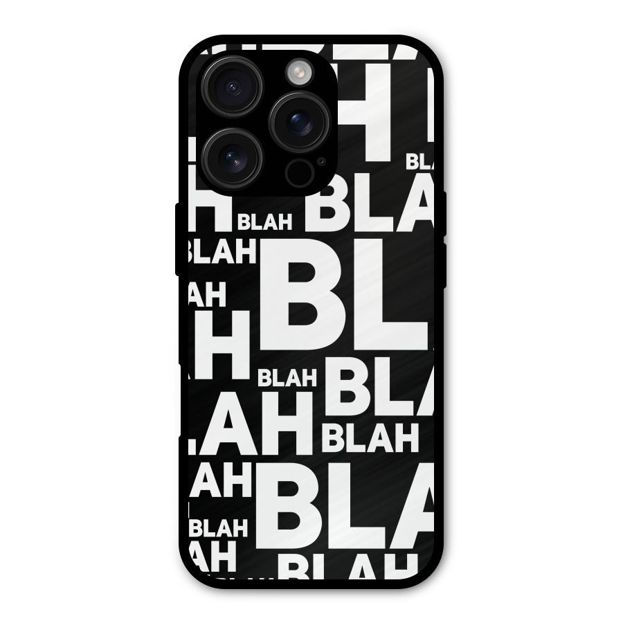 Blah Blah Pattern Shockproof Hybrid Protection (Metal + TPU) Back Case Cover