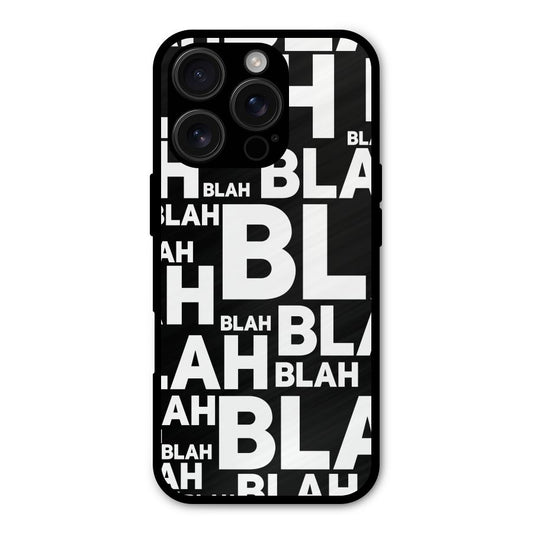 Blah Blah Pattern Shockproof Hybrid Protection (Metal + TPU) Back Case Cover
