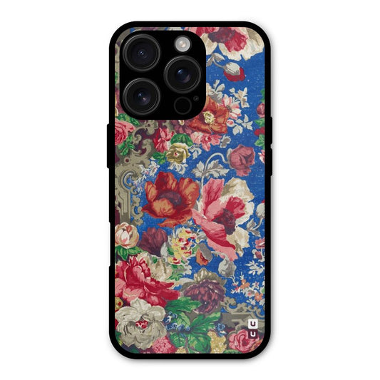 Block Printed Flowers Shockproof Hybrid Protection (Metal + TPU) Back Case Cover