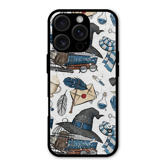Blue Feather Hat Design Shockproof Hybrid Protection (Metal + TPU) Back Case Cover