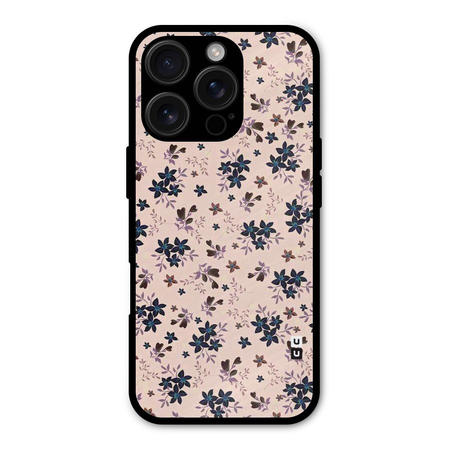 Blue Peach Floral Shockproof Hybrid Protection (Metal + TPU) Back Case Cover