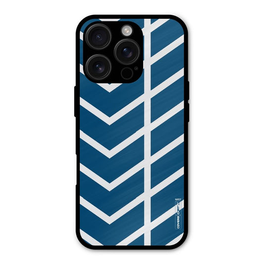Blue White Pattern Shockproof Hybrid Protection (Metal + TPU) Back Case Cover
