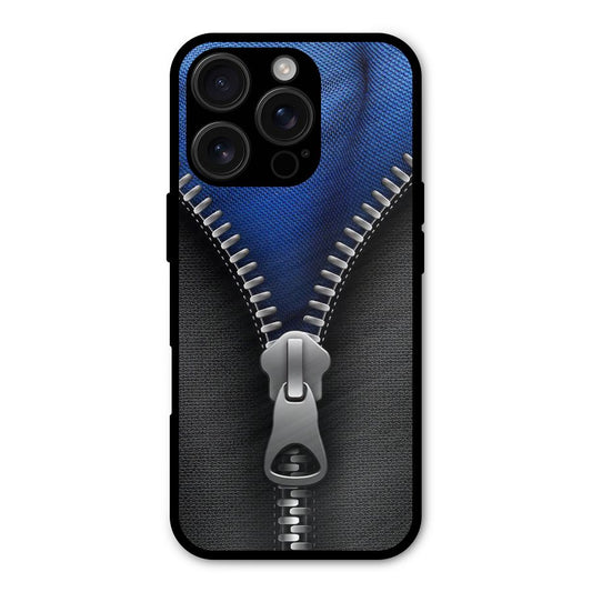 Blue Zipper Shockproof Hybrid Protection (Metal + TPU) Back Case Cover