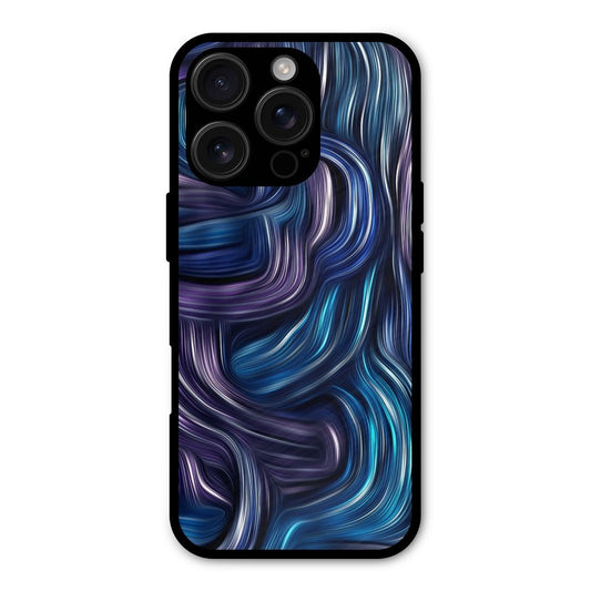 Blue and Purple Oil Paint Shockproof Hybrid Protection (Metal + TPU) Back Case Cover