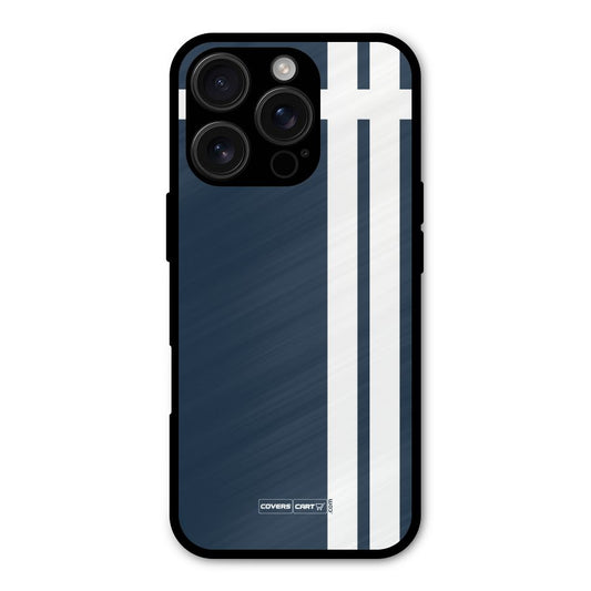 Blue and White Shockproof Hybrid Protection (Metal + TPU) Back Case Cover