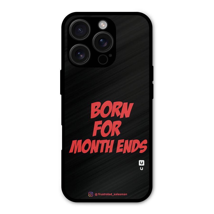 Born for Month Ends Black Shockproof Hybrid Protection (Metal + TPU) Back Case Cover