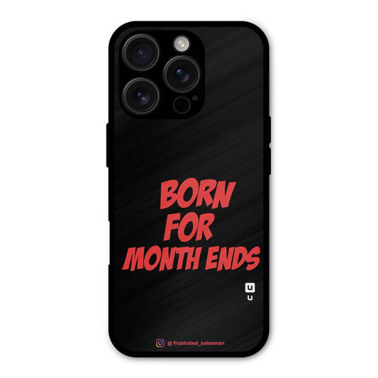 Born for Month Ends Black Shockproof Hybrid Protection (Metal + TPU) Back Case Cover