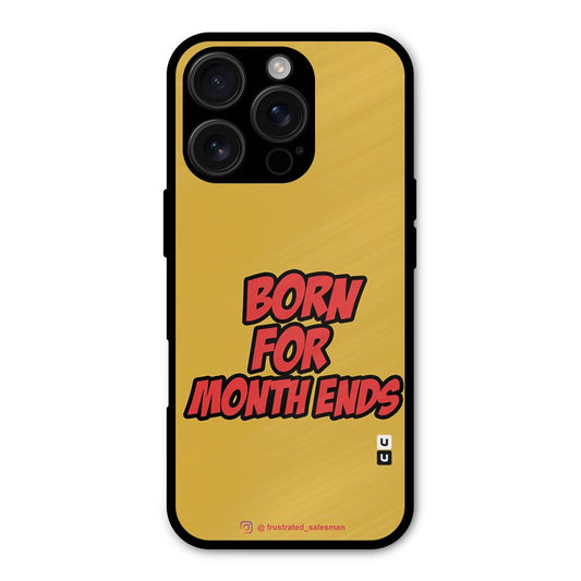 Born for Month Ends Mustard Yellow Shockproof Hybrid Protection (Metal + TPU) Back Case Cover