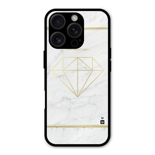 Bright Gold Diamond Shockproof Hybrid Protection (Metal + TPU) Back Case Cover