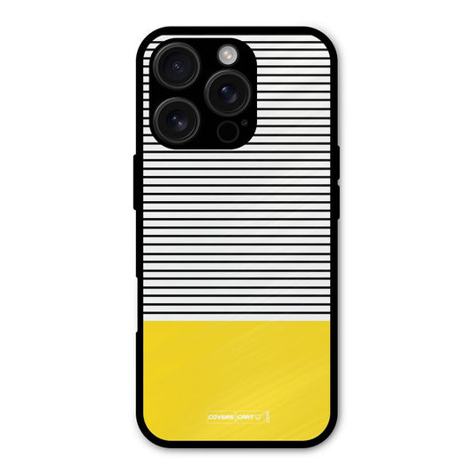 Bright Yellow Stripes Shockproof Hybrid Protection (Metal + TPU) Back Case Cover