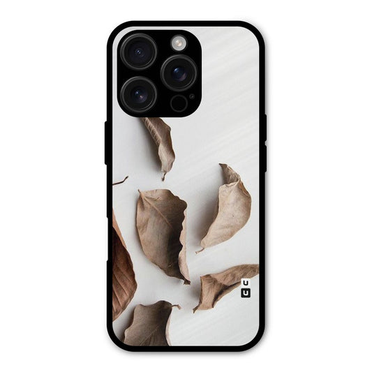 Brown Dusty Leaves Shockproof Hybrid Protection (Metal + TPU) Back Case Cover