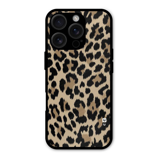 Brown Leapord Print Shockproof Hybrid Protection (Metal + TPU) Back Case Cover