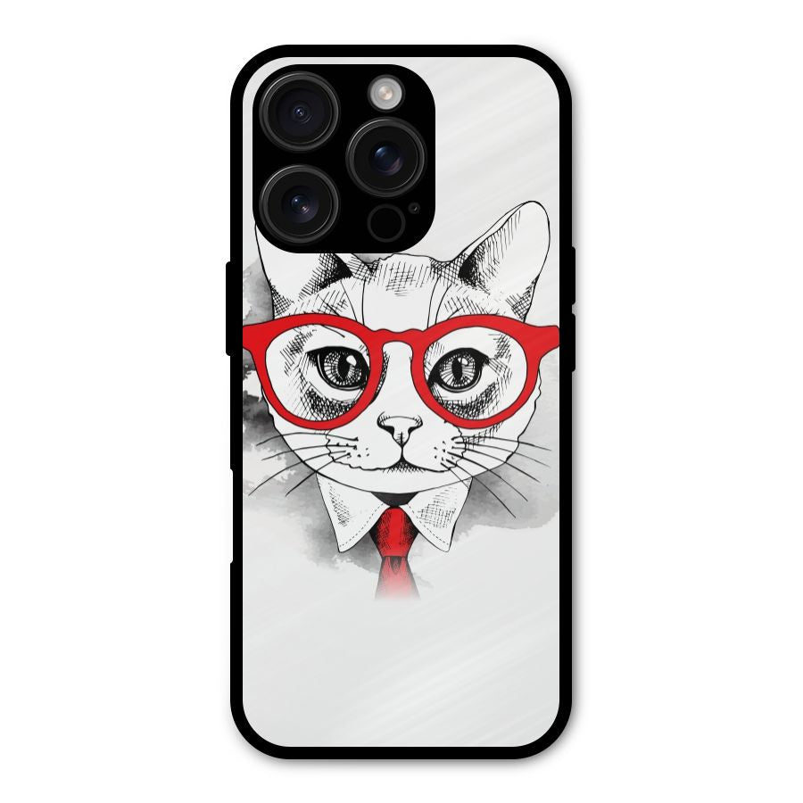 Business Cat Shockproof Hybrid Protection (Metal + TPU) Back Case Cover